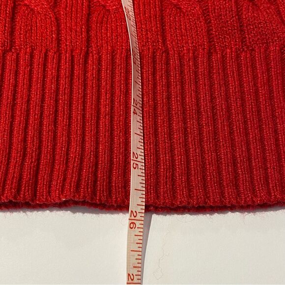 Lane Bryant Red Angora Blend Cable Knit V-Neck Sweater Pullover Women's 14/16 - Picture 9 of 10